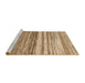 Sideview of Machine Washable Abstract Sandy Brown Rug, wshabs1395