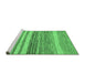 Sideview of Machine Washable Abstract Emerald Green Modern Area Rugs, wshabs1395emgrn