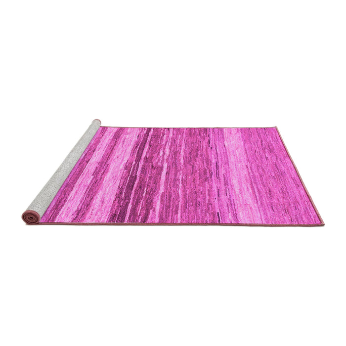 Sideview of Machine Washable Abstract Pink Modern Rug, wshabs1395pnk