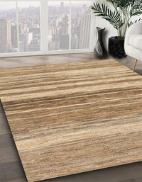 Abstract Sandy Brown Modern Rug, abs1395