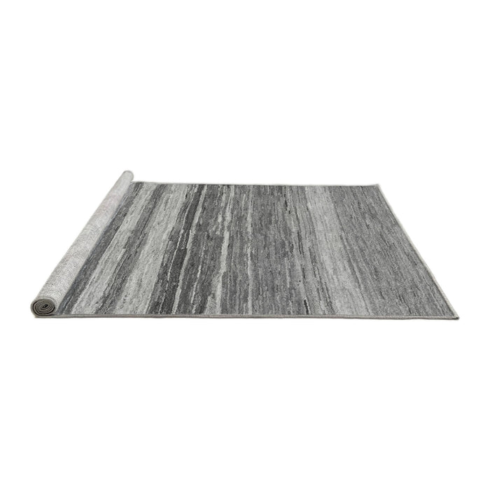 Sideview of Machine Washable Abstract Gray Modern Rug, wshabs1395gry
