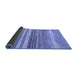 Sideview of Abstract Blue Modern Rug, abs1395blu