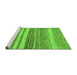 Sideview of Machine Washable Abstract Green Modern Area Rugs, wshabs1395grn