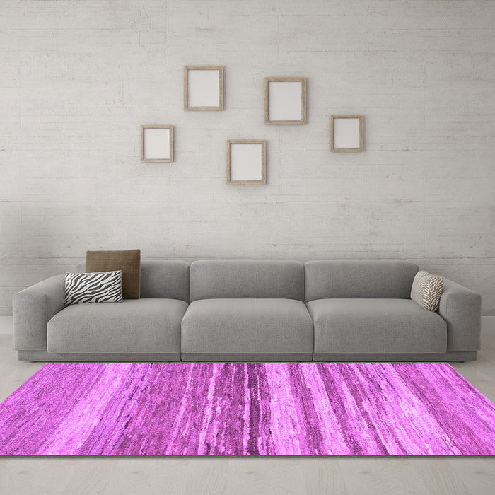 Machine Washable Abstract Purple Modern Area Rugs in a Living Room, wshabs1395pur