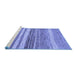 Sideview of Machine Washable Abstract Blue Modern Rug, wshabs1395blu