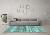 Machine Washable Abstract Light Blue Modern Rug, wshabs1395lblu