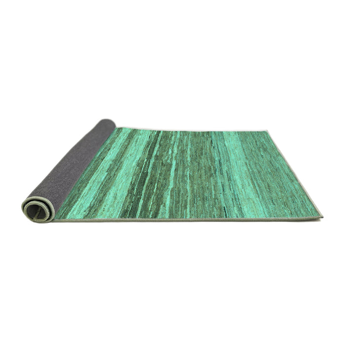 Sideview of Abstract Turquoise Modern Rug, abs1395turq