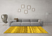 Machine Washable Abstract Yellow Modern Rug in a Living Room, wshabs1395yw