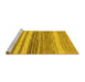 Sideview of Machine Washable Abstract Yellow Modern Rug, wshabs1395yw