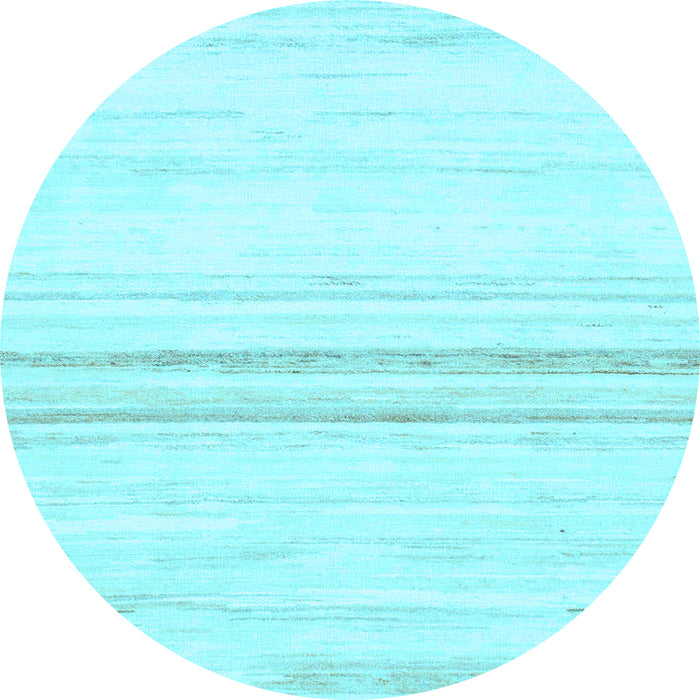 Round Solid Light Blue Modern Rug, abs1396lblu