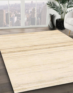 Abstract Navajo White Gold Solid Rug in Family Room, abs1396