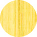 Round Solid Yellow Modern Rug, abs1396yw