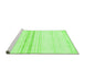 Sideview of Machine Washable Solid Green Modern Area Rugs, wshabs1396grn