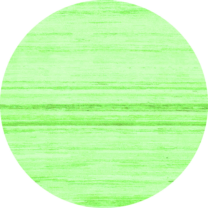 Round Solid Green Modern Rug, abs1396grn