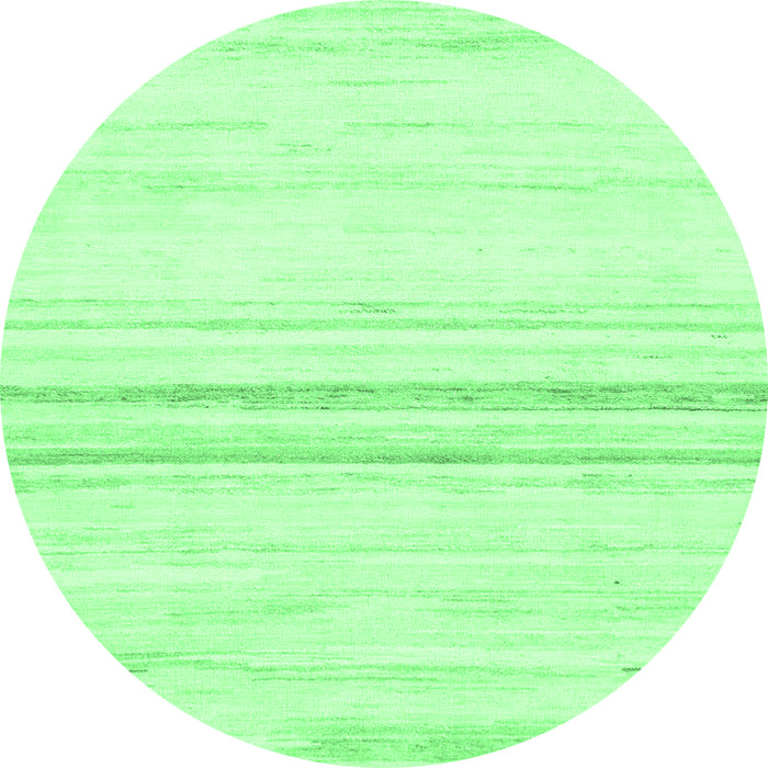 Round Solid Emerald Green Modern Rug, abs1396emgrn