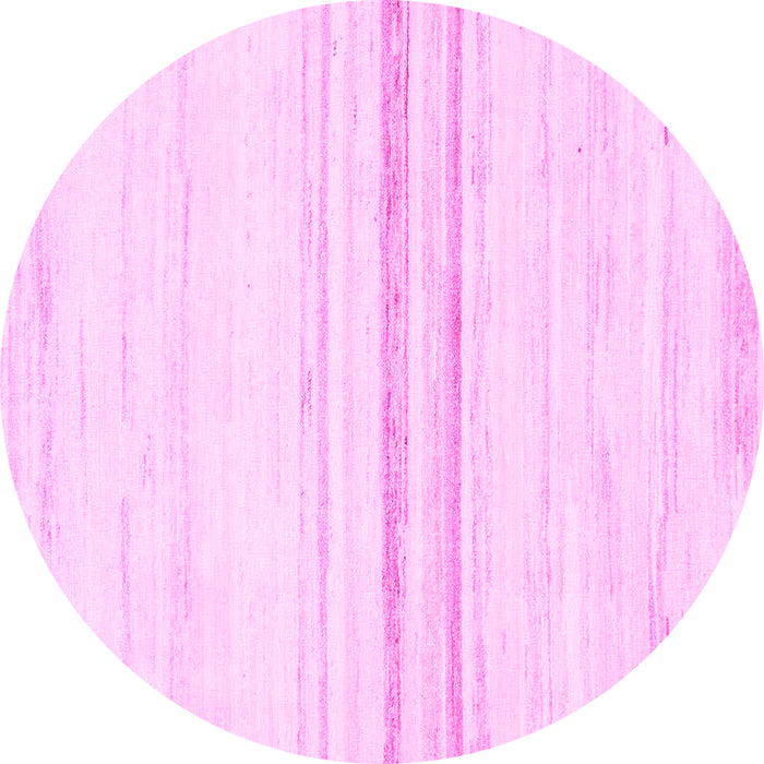 Round Solid Pink Modern Rug, abs1396pnk