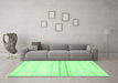 Machine Washable Solid Emerald Green Modern Area Rugs in a Living Room,, wshabs1396emgrn