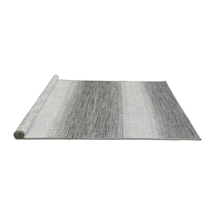 Sideview of Machine Washable Abstract Gray Modern Rug, wshabs1397gry