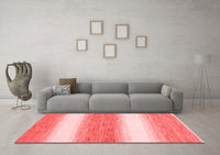 Machine Washable Abstract Red Modern Rug, wshabs1397red