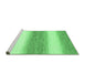 Sideview of Machine Washable Abstract Emerald Green Modern Area Rugs, wshabs1397emgrn