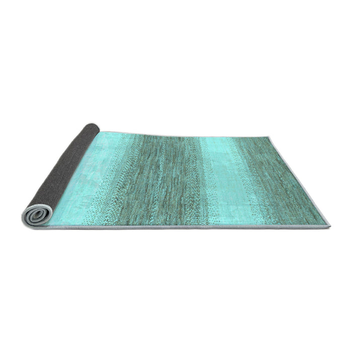 Sideview of Abstract Light Blue Modern Rug, abs1397lblu