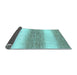 Sideview of Abstract Light Blue Modern Rug, abs1397lblu