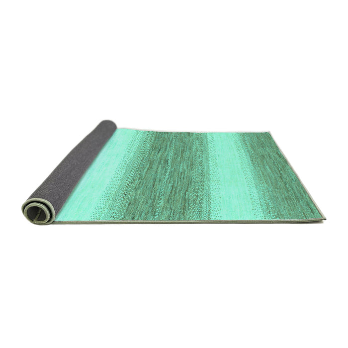Sideview of Abstract Turquoise Modern Rug, abs1397turq