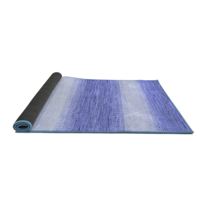 Sideview of Abstract Blue Modern Rug, abs1397blu
