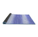 Sideview of Abstract Blue Modern Rug, abs1397blu