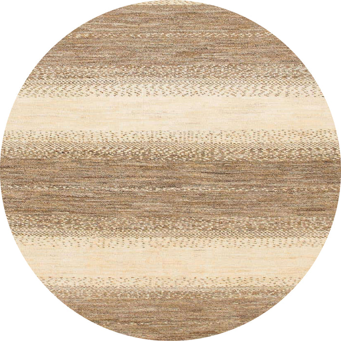 Round Abstract Pastel Orange Modern Rug, abs1397
