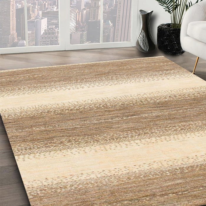 Abstract Pastel Orange Modern Rug in Family Room, abs1397