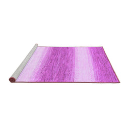 Sideview of Machine Washable Abstract Purple Modern Area Rugs, wshabs1397pur
