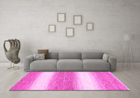 Machine Washable Abstract Pink Modern Rug, wshabs1397pnk