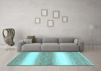 Machine Washable Abstract Light Blue Modern Rug, wshabs1397lblu