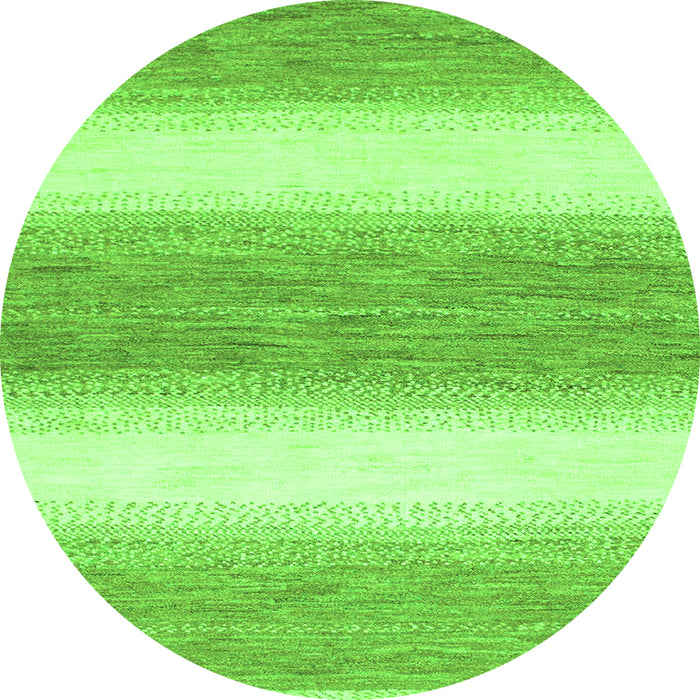 Round Abstract Green Modern Rug, abs1397grn