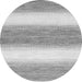 Round Machine Washable Abstract Gray Modern Rug, wshabs1397gry