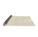 Sideview of Abstract Bisque Beige Solid Rug, abs1398