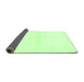 Sideview of Solid Green Modern Rug, abs1398grn