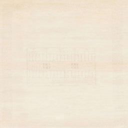 Square Machine Washable Abstract Bisque Beige Rug, wshabs1398