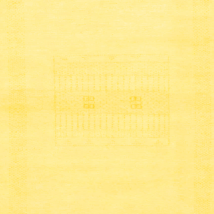 Machine Washable Solid Yellow Modern Rug, wshabs1398yw