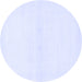 Round Solid Blue Modern Rug, abs1398blu