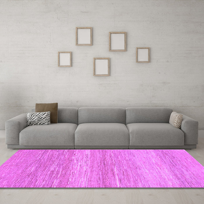Machine Washable Abstract Purple Modern Area Rugs in a Living Room, wshabs1399pur