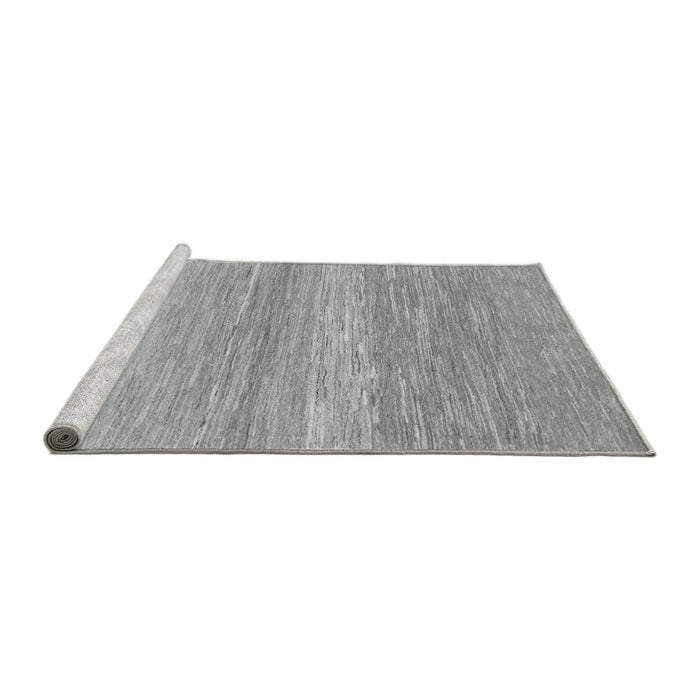 Sideview of Machine Washable Abstract Gray Modern Rug, wshabs1399gry