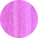 Round Abstract Purple Modern Rug, abs1399pur