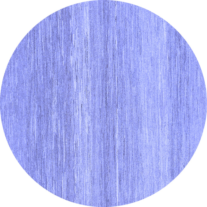 Round Abstract Blue Modern Rug, abs1399blu