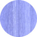 Round Abstract Blue Modern Rug, abs1399blu