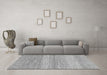 Machine Washable Abstract Gray Modern Rug in a Living Room,, wshabs1399gry