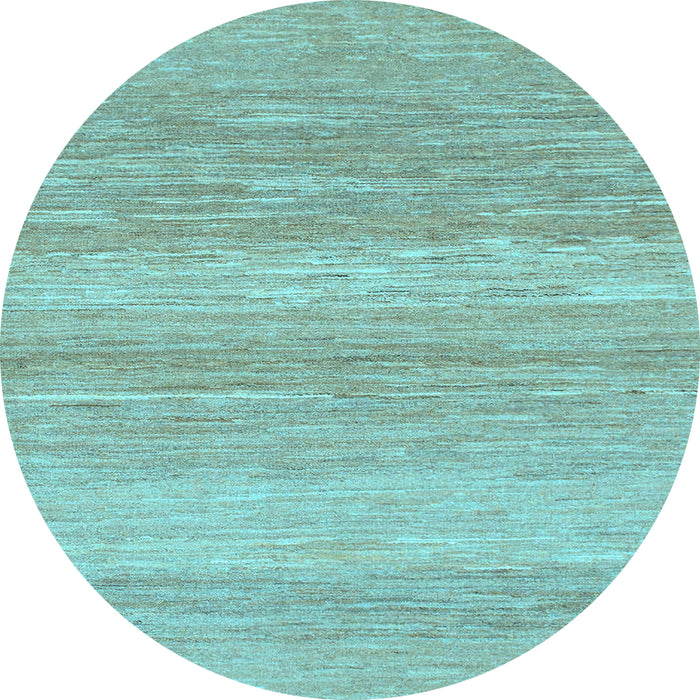 Round Machine Washable Abstract Light Blue Modern Rug, wshabs1399lblu