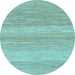 Round Machine Washable Abstract Light Blue Modern Rug, wshabs1399lblu