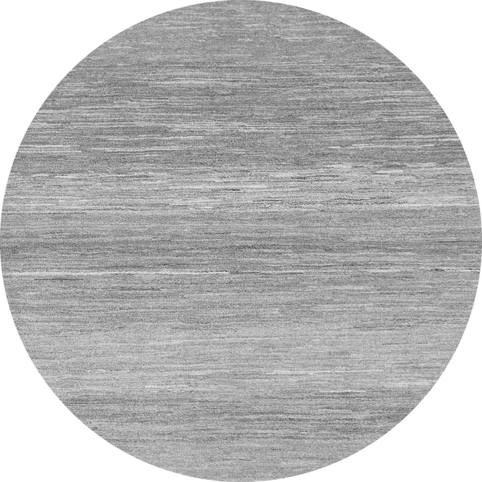 Round Machine Washable Abstract Gray Modern Rug, wshabs1399gry